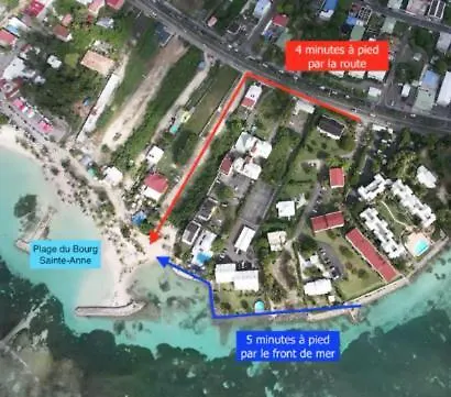 T2 Vue Mer Avec Acces Direct Lagon Et 5 Min Plage Sainte-Anne  Guadeloupe